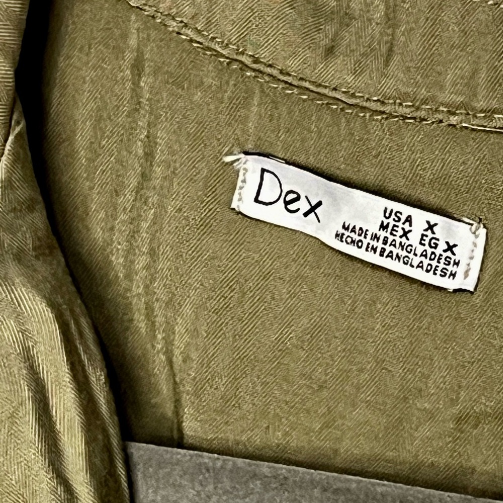 Dex Plus Olive Green Button Front Dress Belted w/Pockets - Size 1X - Picture 5 of 13